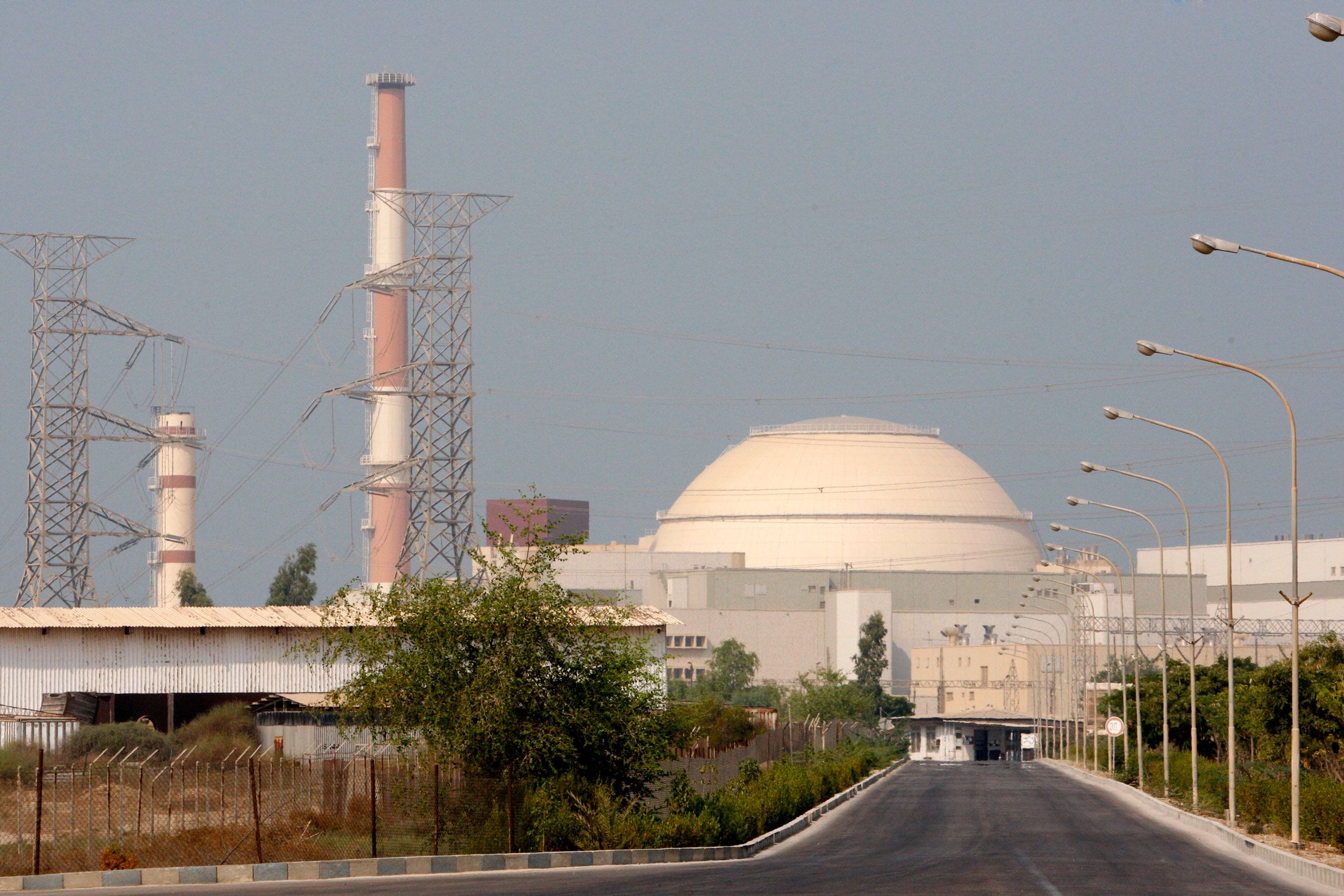 <i>Vahid Salemi/AP via CNN Newsource</i><br/>The reactor building of Bushehr nuclear power plant is seen just outside the city of Bushehr