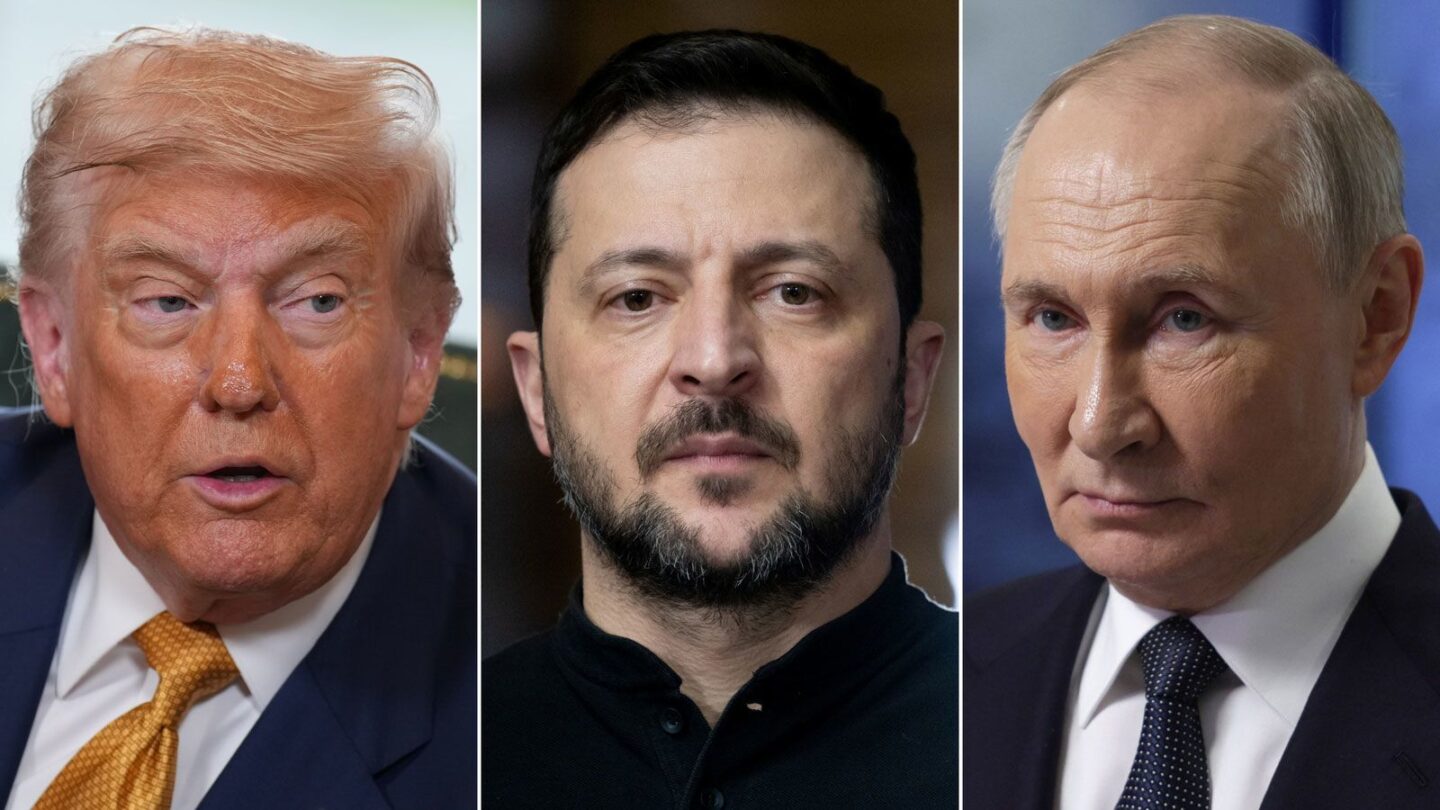 <i>Getty Images/Reuters/File via CNN Newsource</i><br/>US President Donald Trump held phone calls with Ukrainian President Volodymyr Zelensky and Russian President Vladimir Putin on his birthday.