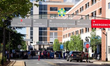 The main entrance to Wilmington Hospital is shown in the aftermath of a shooting on June 16 in Wilmington