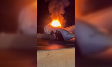 A small jet carrying six people crashed on a highway in Laredo