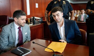 Luigi Mangione appears for a pre-trial hearing Wednesday at Manhattan Criminal Court in New York.