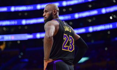 LeBron James is shown during the second half of a second-round NBA playoff game in May.