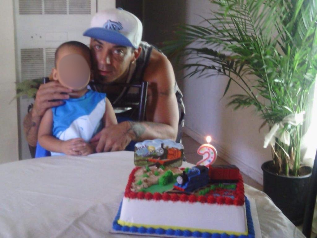 Orlando Robles and his son