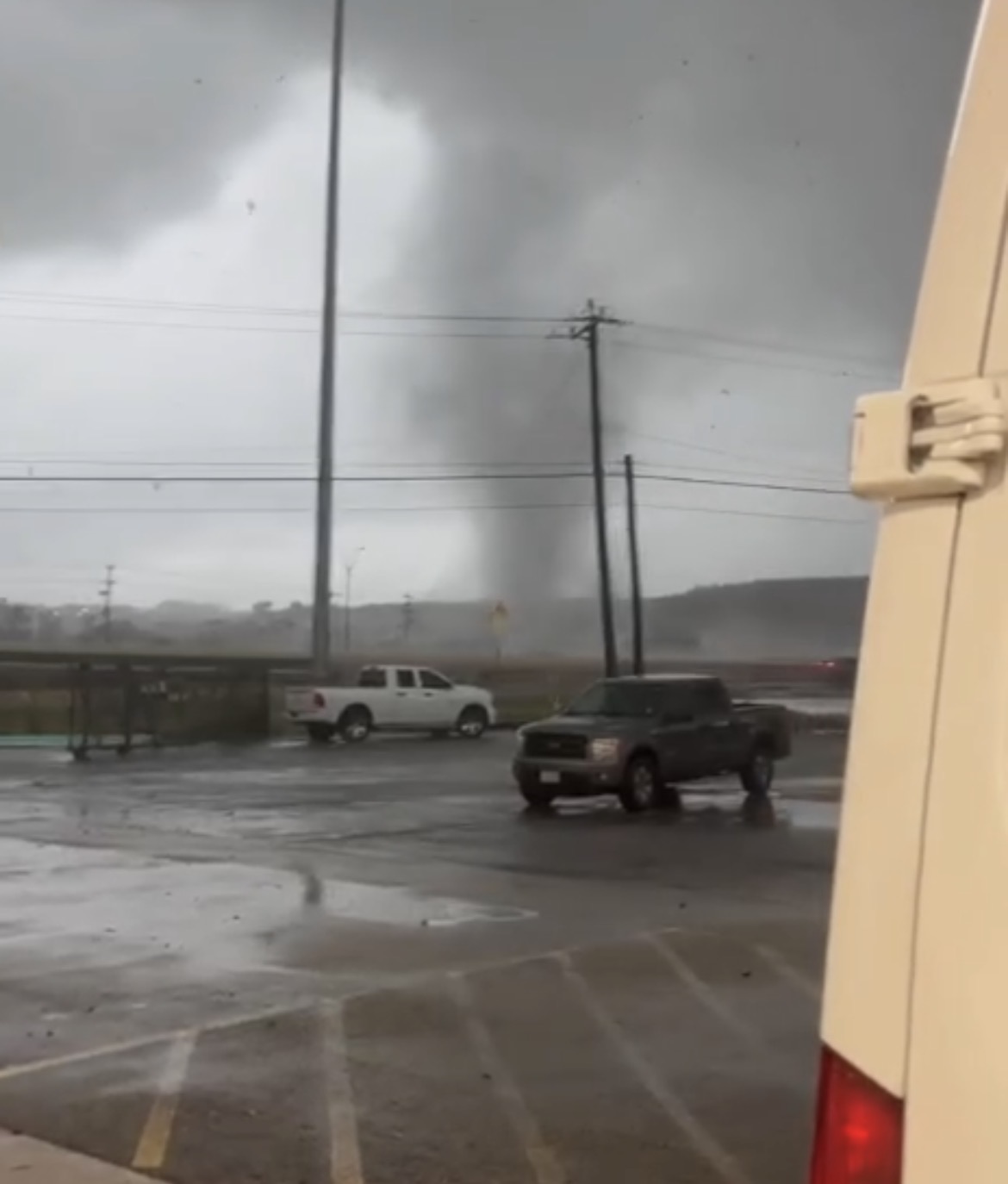A tornado touched down early this morning in Northwest San Antonio, TX