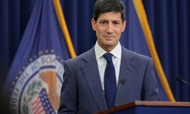 Federal Reserve Chairman Kevin Warsh is pictured at his first news conference since taking the helm at the central bank