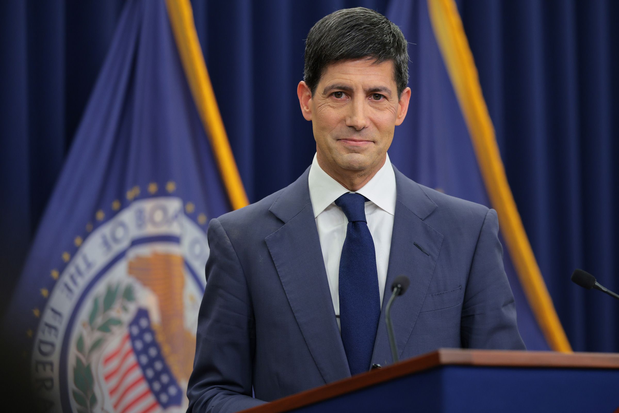<i>Chip Somodevilla/Getty Images via CNN Newsource</i><br/>Federal Reserve Chairman Kevin Warsh is pictured at his first news conference since taking the helm at the central bank