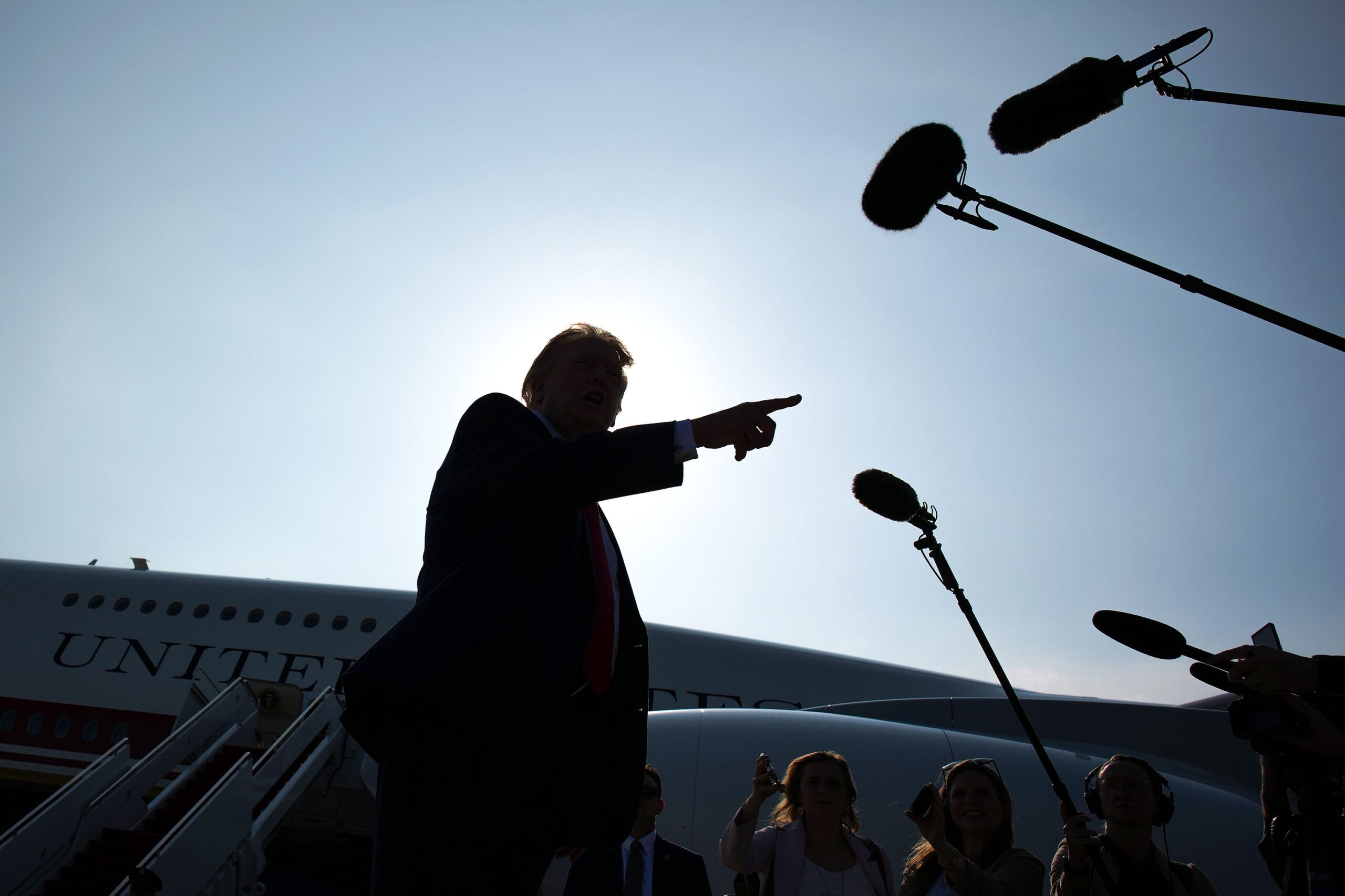 <i>Evan Vucci/Reuters via CNN Newsource</i><br/>Guests take cover after President Trump and First Lady Melania Trump were rushed out of the White House Correspondents' Association dinner by Secret Service agents.