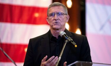 Michael Flynn speaks at the Rod of Iron Freedom Festival in Newfoundland