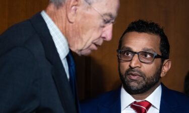 FBI Director Kash Patel talks with Senate Judiciary Committee Chairman Chuck Grassley