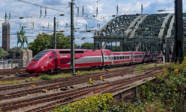 A Eurostar high-speed train arrives in Cologne