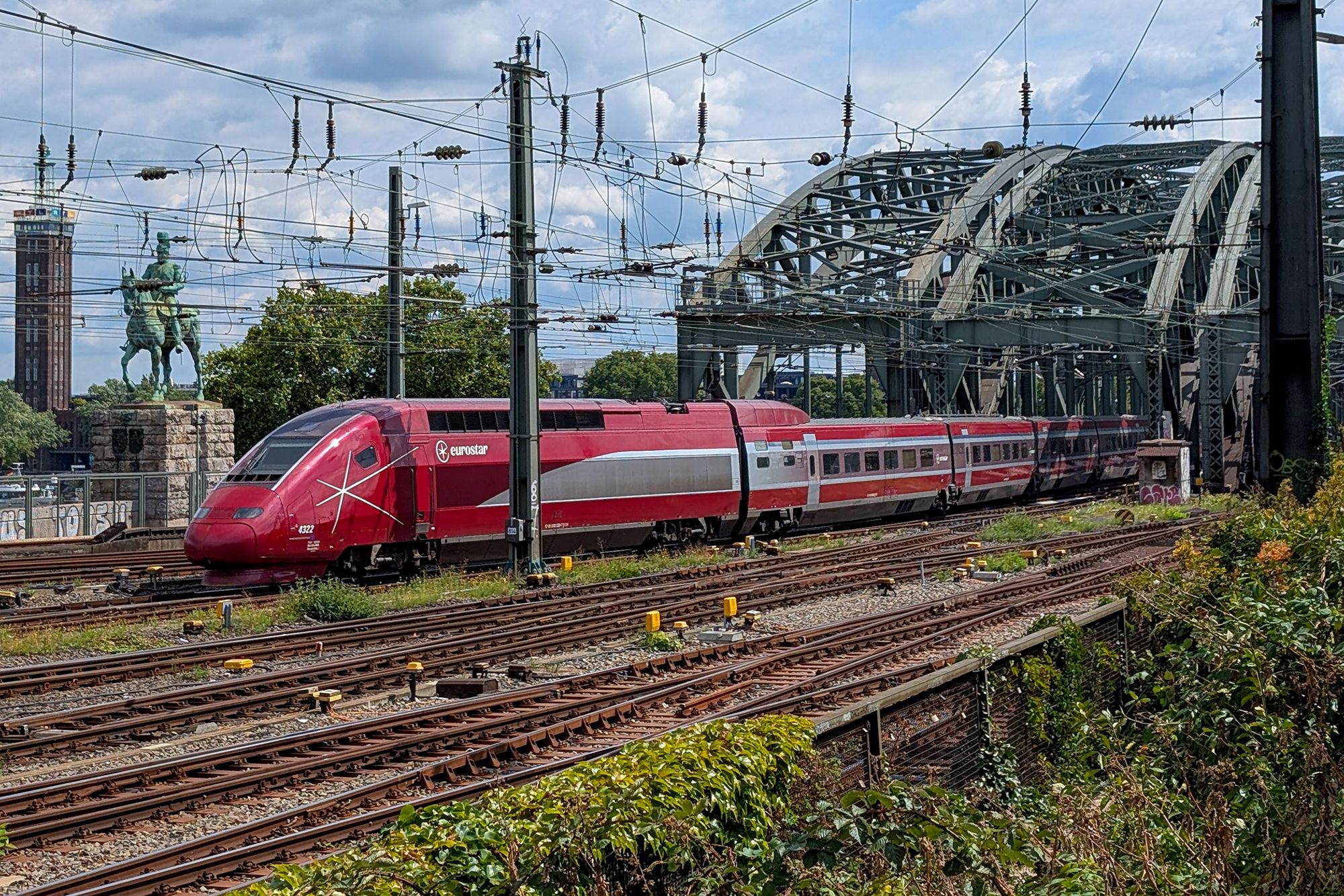 <i>Michael Nguyen/NurPhoto/Shutterstock via CNN Newsource</i><br/>A Eurostar high-speed train arrives in Cologne