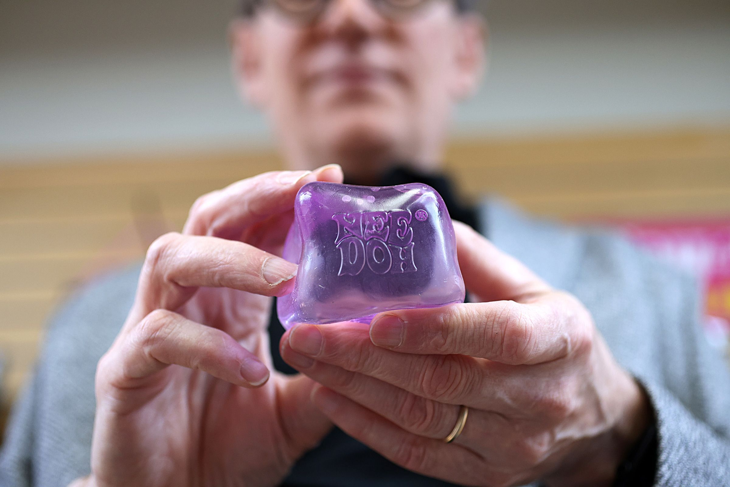<i>Suzanne Kreiter/The Boston Globe/Getty Images via CNN Newsource</i><br/>NeeDoh and other gel-filled sensory toys are popular among children