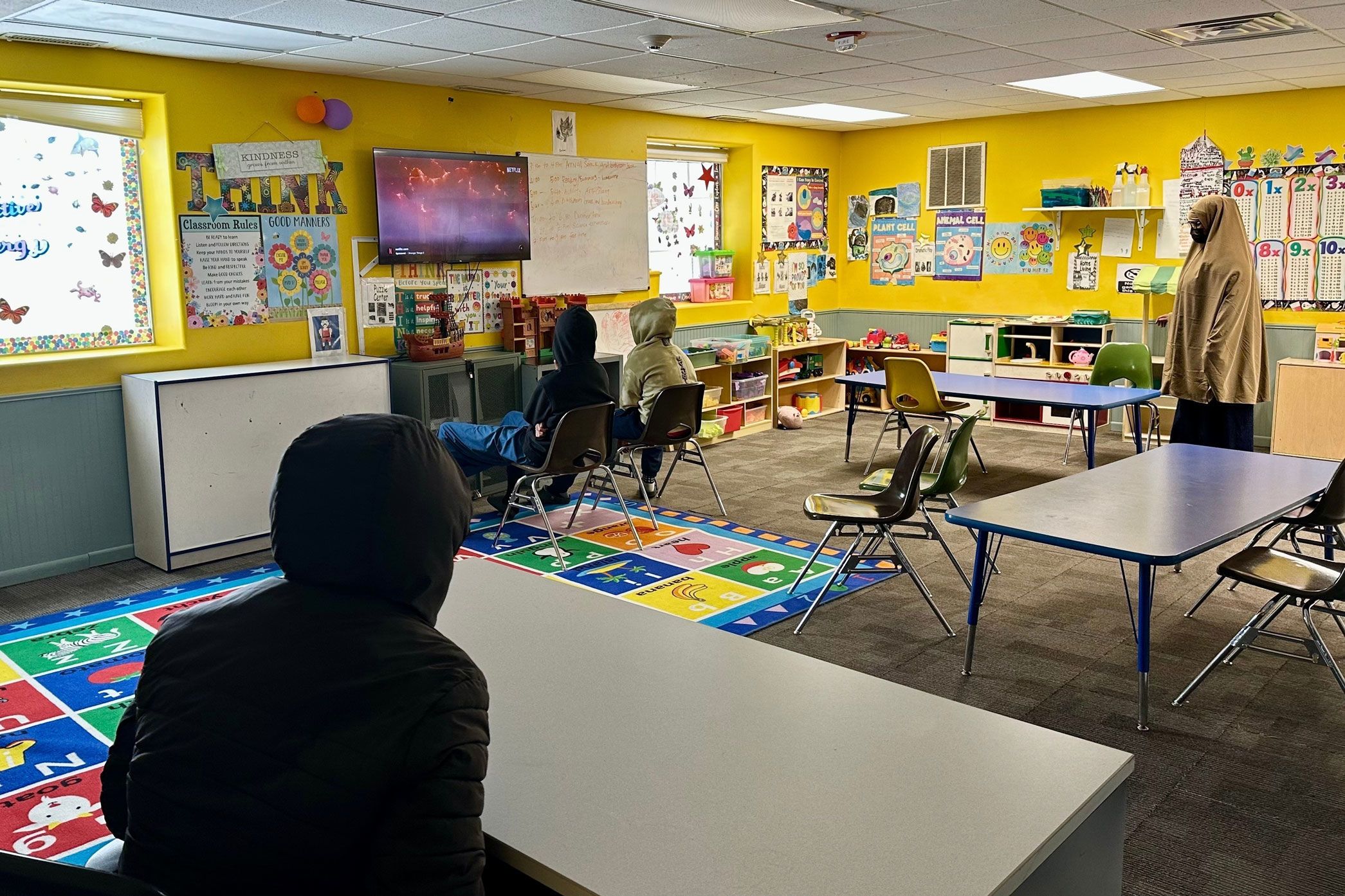 <i>Mark Vancleave/AP/File via CNN Newsource</i><br/>Children watch television at ABC Learning Center in Minneapolis