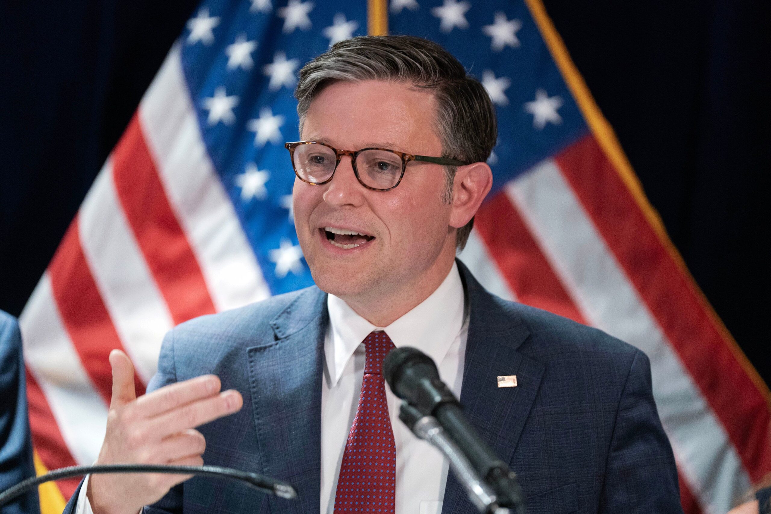 <i>Jose Luis Magana/AP via CNN Newsource</i><br/>Speaker of the House Mike Johnson