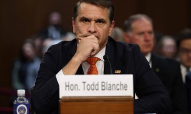 Acting Attorney General Todd Blanche appears at his confirmation hearing in front of the Senate Judiciary Committee on Capitol Hill July 15 in Washington
