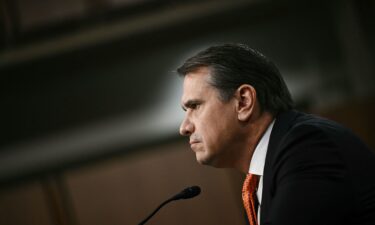 Acting Attorney General Todd Blanche prepares to testify during a Senate Judiciary Committee hearing on his nomination to be Attorney General