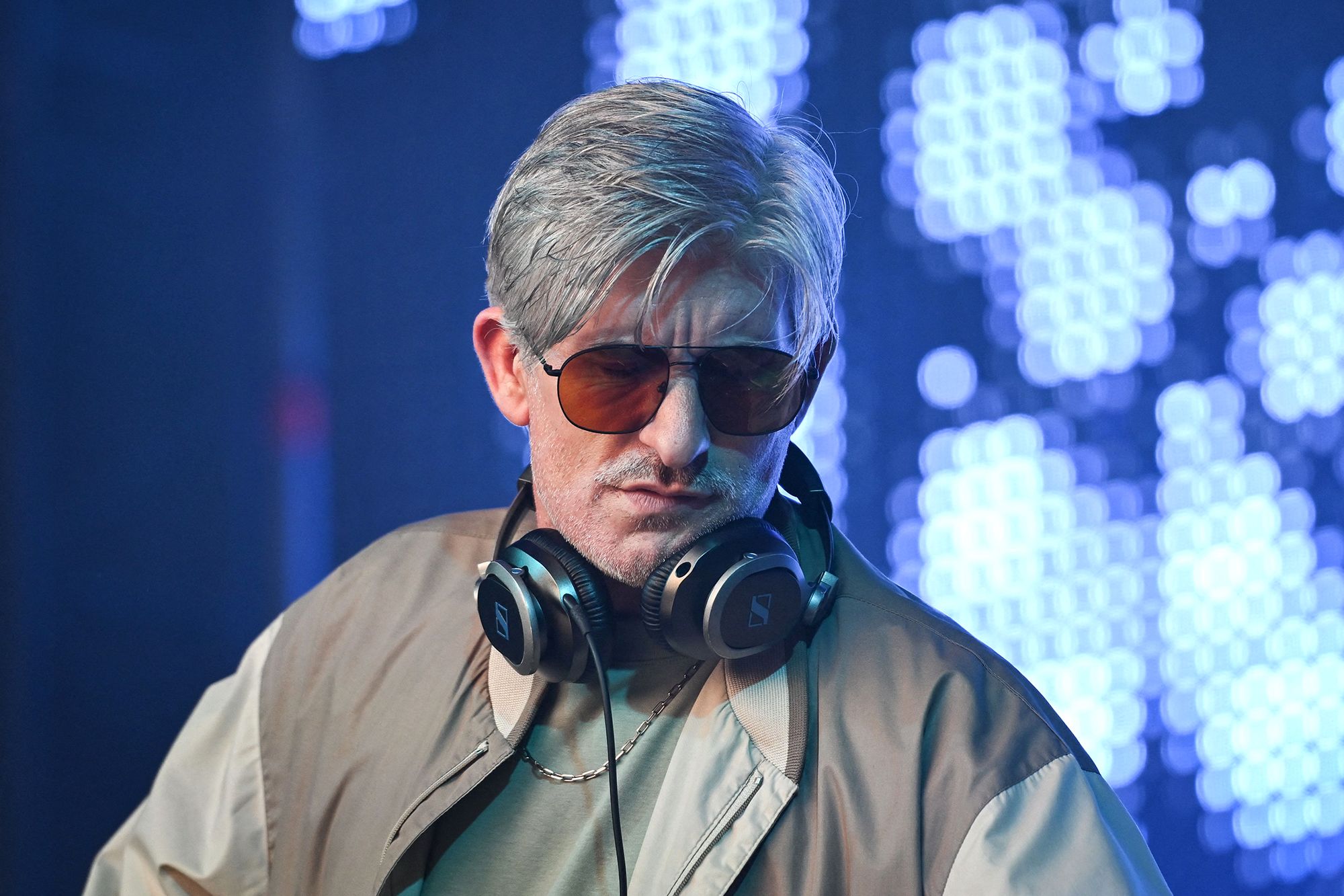 <i>Abdullah Firas/ABACA/Shutterstock via CNN Newsource</i><br/>French musician Kavinsky performs during the Festiv4 in Paris on June 20