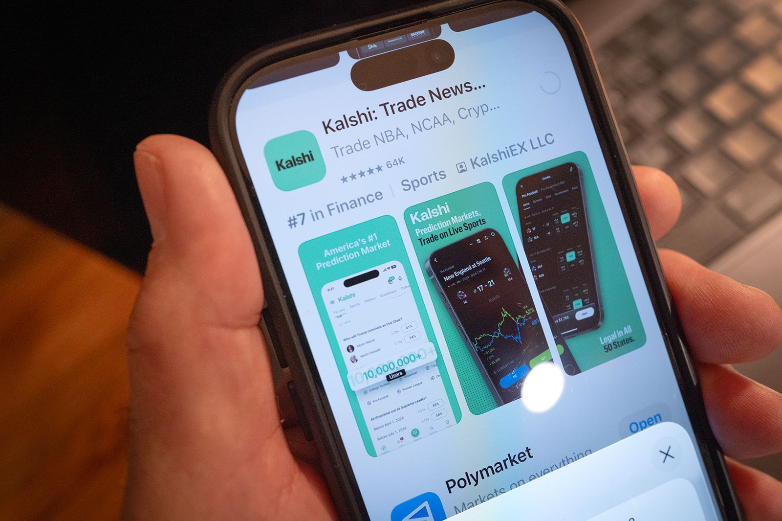 <i>Scott Olson/Getty Images via CNN Newsource</i><br/>An app for Kalshi