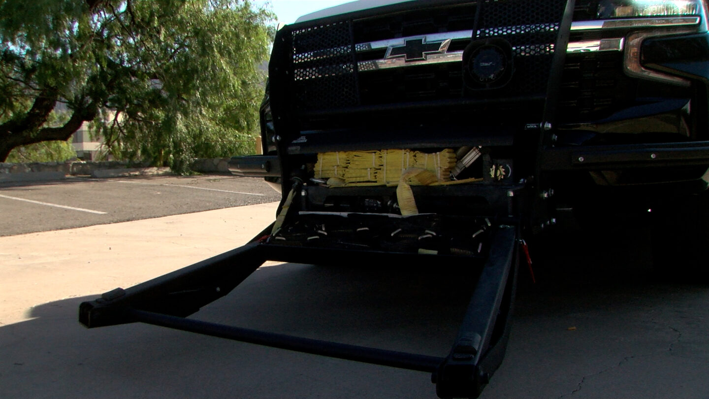 Texas DPS Grappler System mounted to the front of a unit