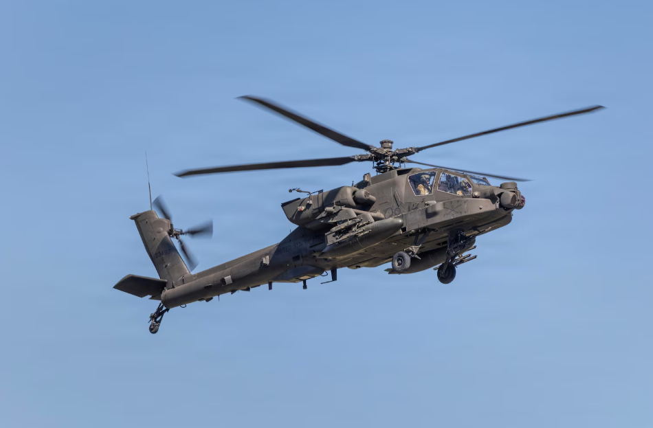 File photo of a U.S. Army AH-64 Apache helicopter, June 14, 2026.