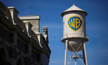 The Warner Bros. Water Tower is pictured at Warner Bros. Studios in California