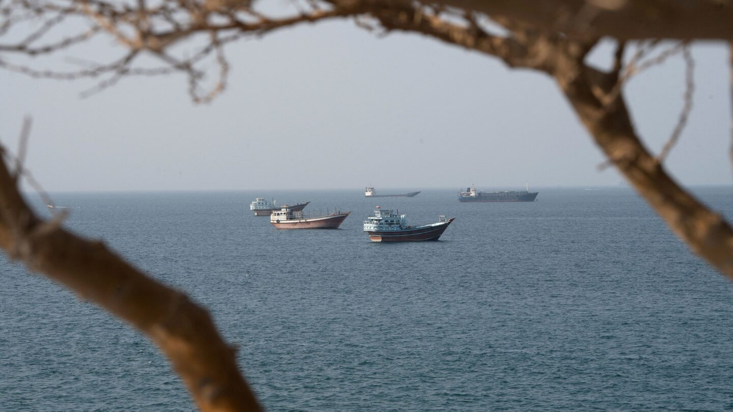 <i>Reuters via CNN Newsource</i><br/>Vessels near the Strait of Hormuz