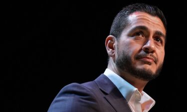 Abdul El-Sayed speaks during a primary election night event in Detroit