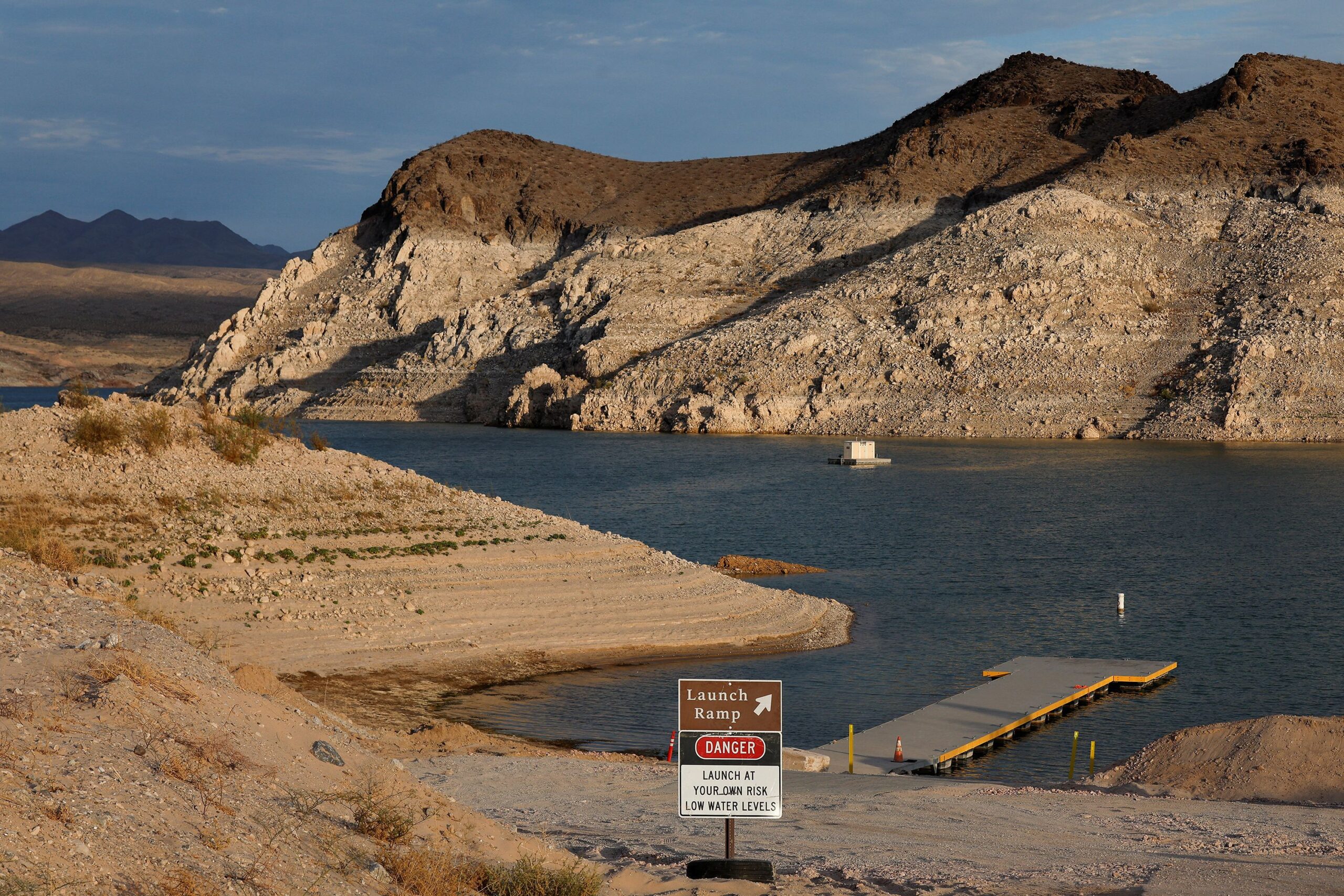 <i>Caroline Brehman/Reuters via CNN Newsource</i><br/>The recently extended Echo Bay launch ramp accommodates lower water levels at Lake Mead near Overton