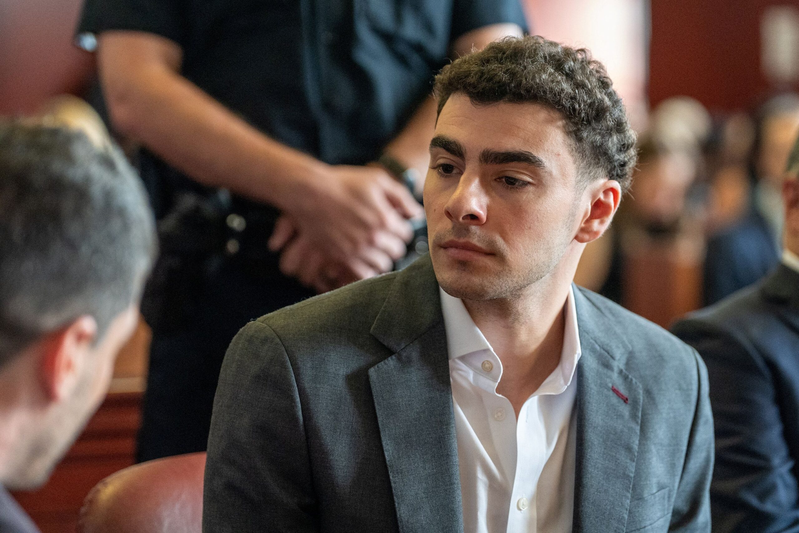 <i>David Dee Delgado/Pool/Reuters via CNN Newsource</i><br/>Luigi Mangione attends a pre-trial appearance at Manhattan Criminal Court in New York on Tuesday.