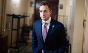 Rep. Max Miller is seen outside a meeting of the House Republican Conference in the US Capitol on December 5