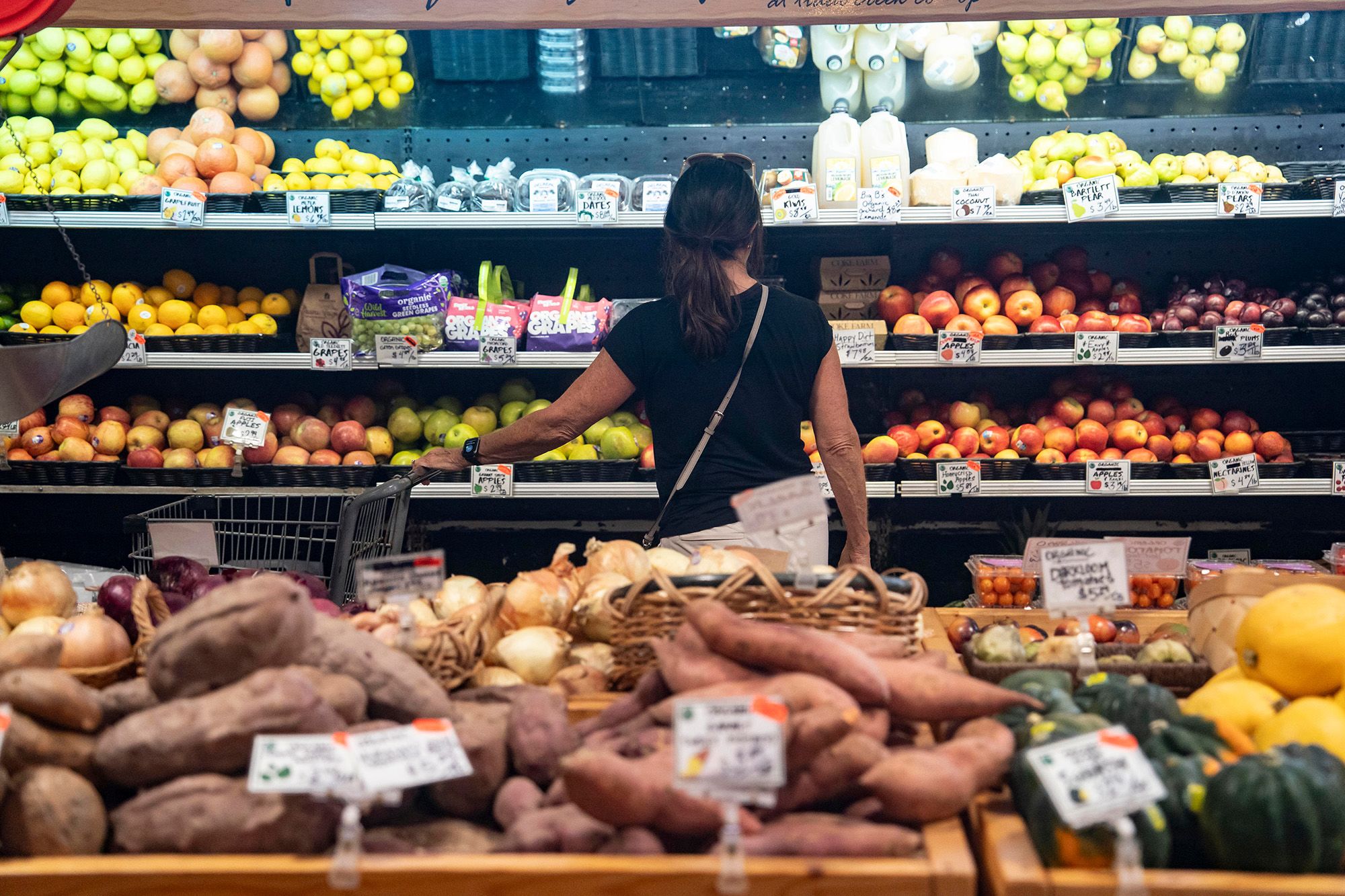 <i>Allison Joyce/Bloomberg/Getty Images via CNN Newsource</i><br/>Economists expect that US annual inflation eased to 3.4% in July.
