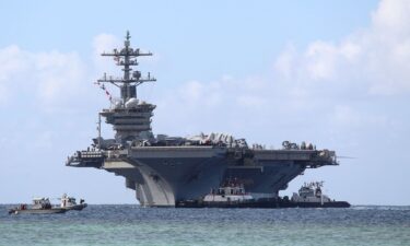 An F/A-18F Super Hornet launches from the flight deck of the USS Abraham Lincoln on July 31.