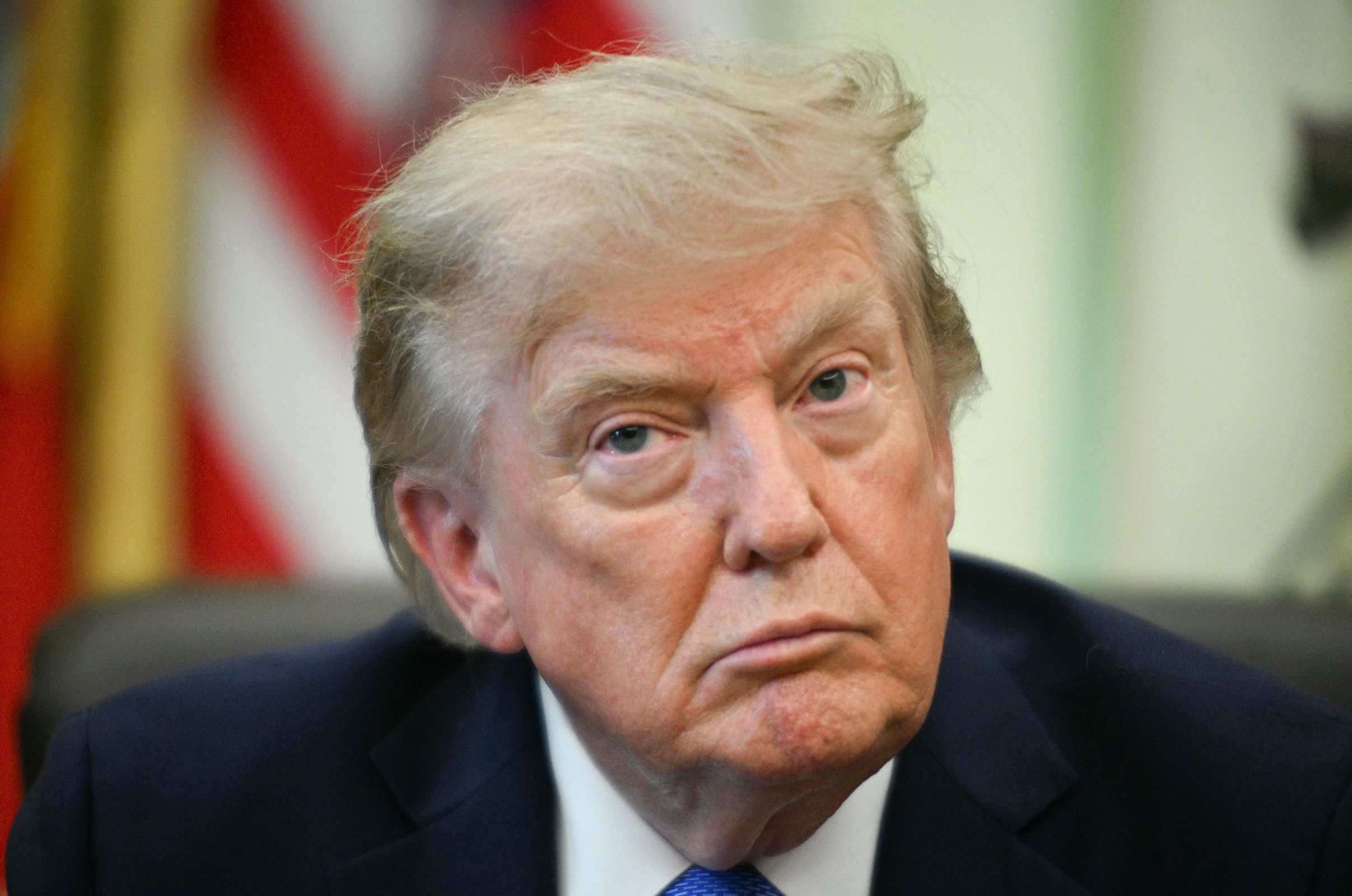 <i>Jim Watson/AFP/Getty Images/File via CNN Newsource</i><br/>President Donald Trump speaks in the Oval Office of the White House on August 6. The Trump administration is enlisting private companies to conduct cyberattacks on foreign cybercriminals in a major policy shift that experts say could come with legal risk for the companies.