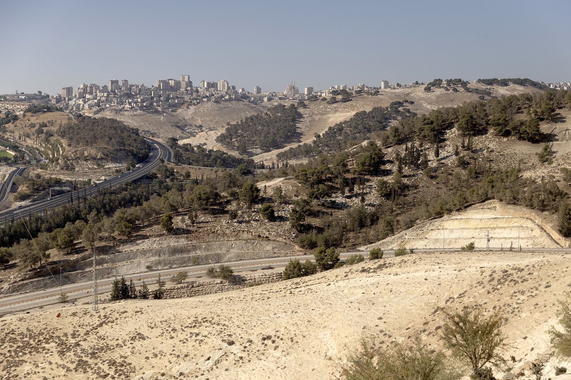 <i>Amir Levy/Getty Images via CNN Newsource</i><br/>A view over the area where the Israeli government plans to build a new neighborhood as part of E1 settlement project