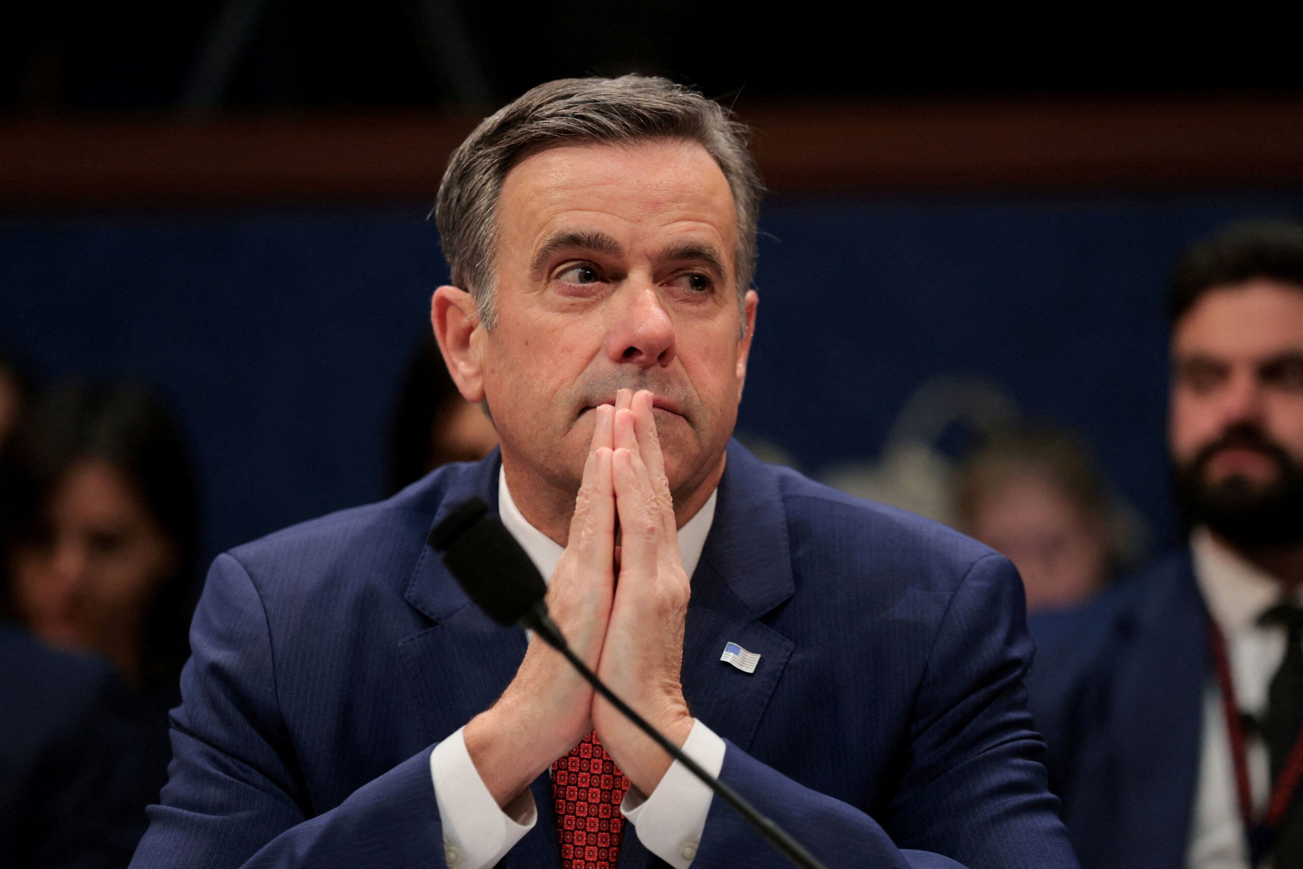 <i>Kylie Cooper/Reuters via CNN Newsource</i><br/>CIA Director John Ratcliffe attends a US House Intelligence Committee hearing on worldwide threats