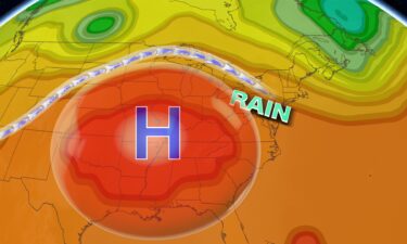 High pressure over the central US is forcing storm systems around its edge and toward the Northeast.