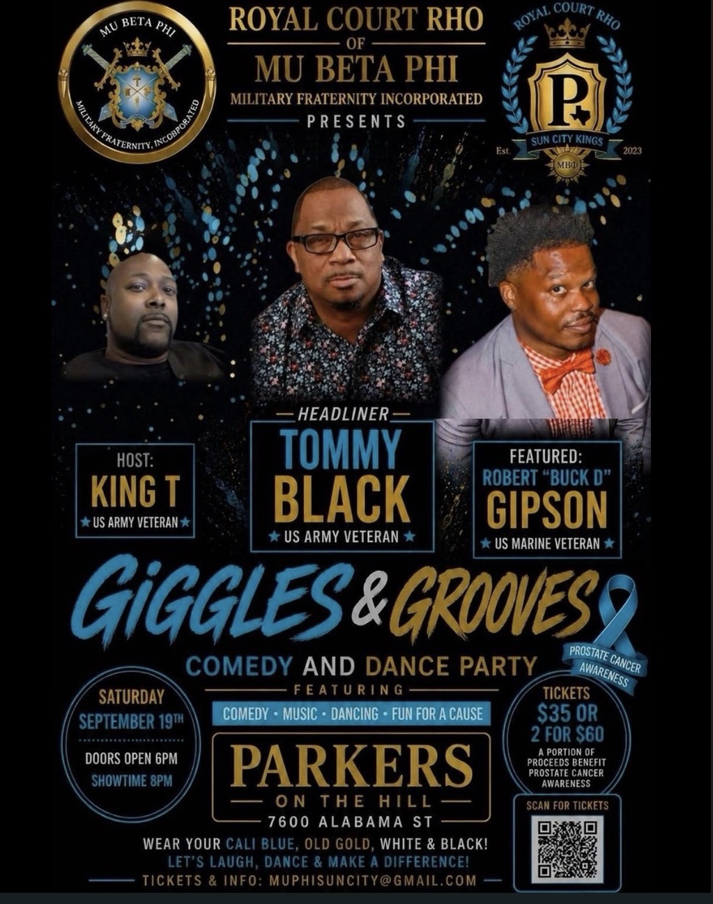 Giggles & Grooves: Comedy, Music, and Dance Party to Benefit Prostate Cancer Awareness in El Paso