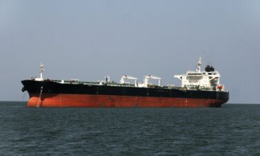 An oil tanker chartered by Chevron is anchored in Lake Maracaibo