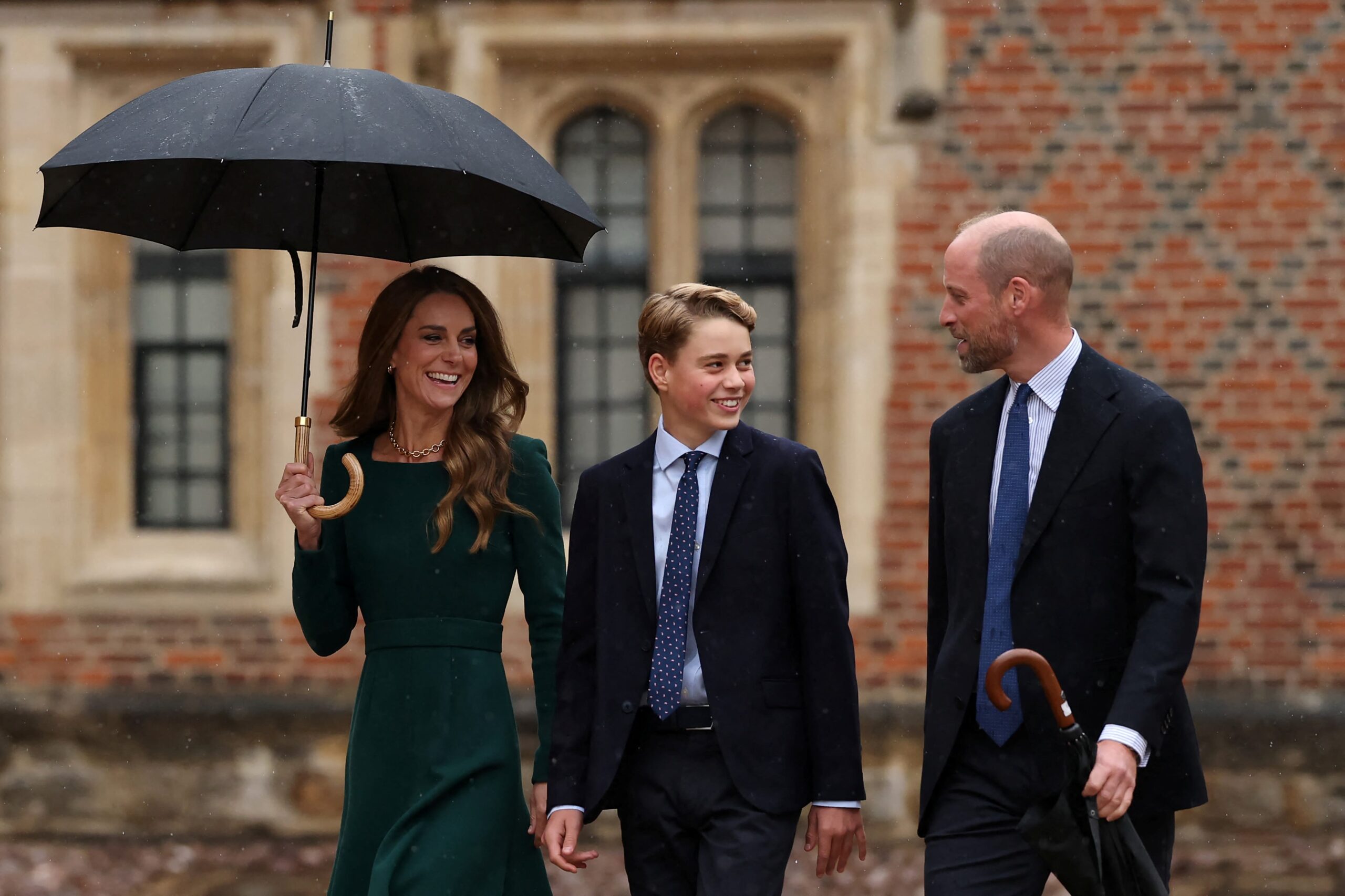 <i>Adrian Dennis/AFP/Getty Images via CNN Newsource</i><br/>Prince William and Catherine