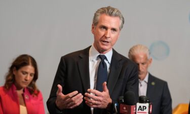 California Gov. Gavin Newsom speaks at the Bay Area Discovery Museum on September 10 in Sausalito