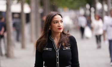 Rep. Alexandria Ocasio-Cortez (D-NY) arrives before a ceremony to commemorate the 25th anniversary of the September 11th terrorist attacks on the World Trade Center at the National 9/11 Memorial & Museum