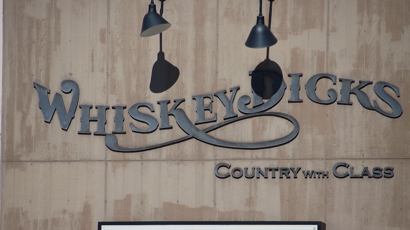 A photo of Whiskey Dicks' logo from its Las Cruces location.
