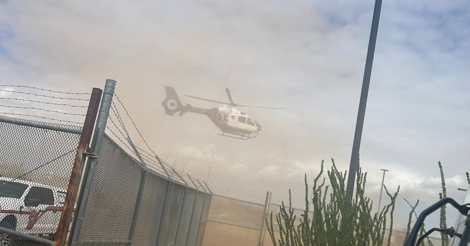 Sick child airlifted near border for medical care