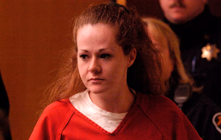Death row inmate Christa Pike enters a Knox County Criminal Court in Knoxville, Tennessee, December 4, 2007.
