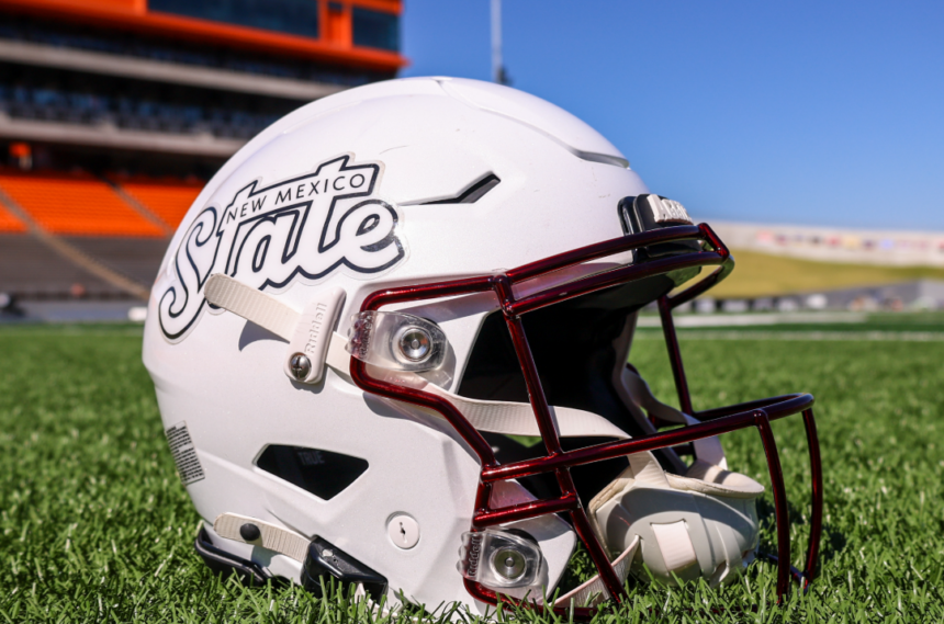NMSU FOOTBALL HELMET PIC 1