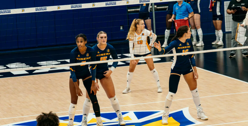 UTEP VOLLEYBALL WINS SAN JOSE PIC
