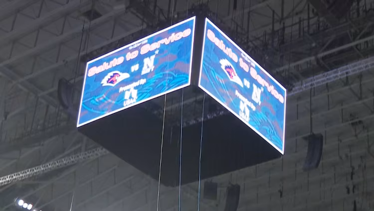 An Air Force member who was critically injured and later died after rappelling from the ceiling of the Alamodome in San Antonio, Texas, October 18, 2026, as part of a Salute to Armed Forces and Veterans night at a football game between Navy and the University of Texas at San Antonio.
