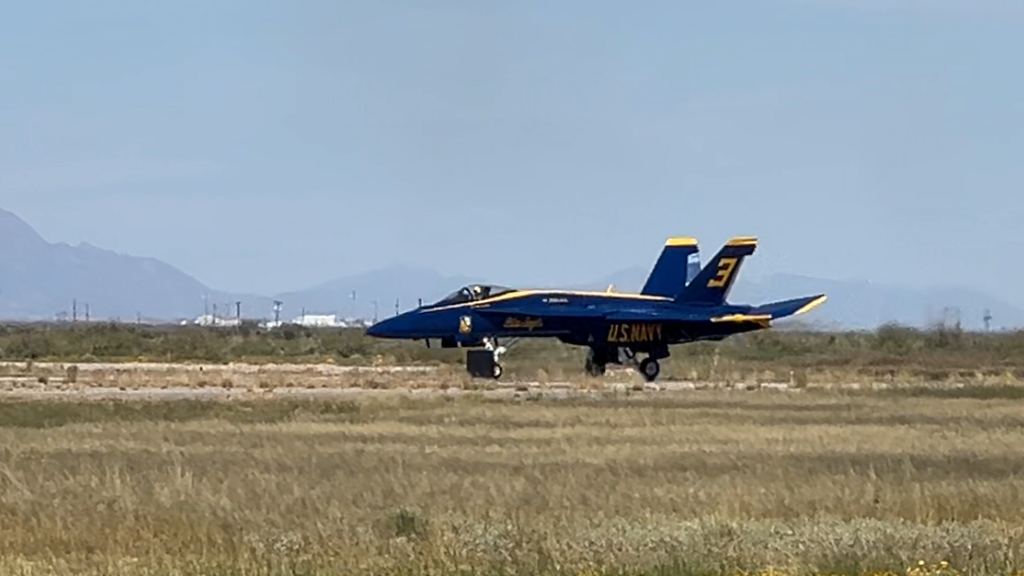 U.S. Navy Blue Angles land in El Paso for the 2026 Amigo Airsho.
