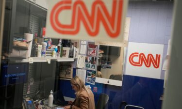 CNN Senior White House Reporter Betsy Klein works in the CNN office