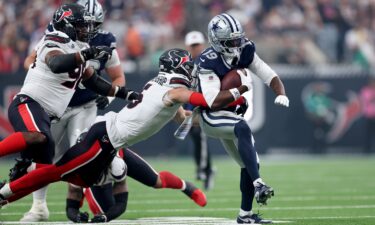 The Houston Texans' Reed Blankenship tackles the Dallas Cowboys' Ryan Flournoy on Sunday.